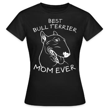 Bull Terrier Maman Chien Disant Bull Terrier Cadeau - T-shirt Femme - noir - Devant - AI Model Female 172 dark (172cm)