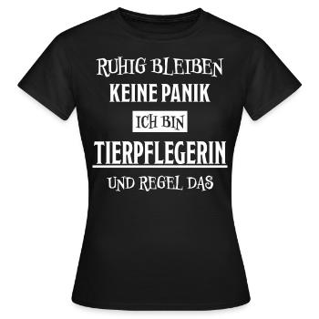 Tierpflegerin Lustig Spruch Tierpflegerin Geschenk - Frauen T-Shirt - Schwarz - Vorne - AI Model Female 172 dark (172cm)