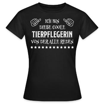 Tierpflegerin Lustig Spruch Tierpflegerin Geschenk - Frauen T-Shirt - Schwarz - Vorne - AI Model Female 172 dark (172cm)