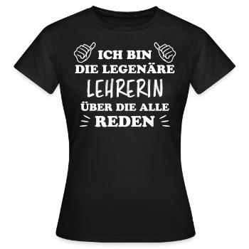 Lehrer Lustige Spruch Unterricht Lehrerin Geschenk - Frauen T-Shirt - Schwarz - Vorne - AI Model Female 172 dark (172cm)