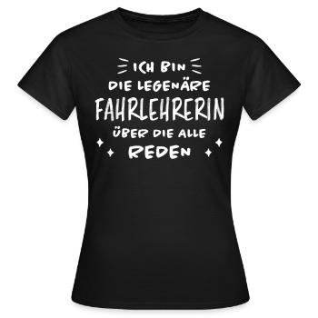 Fahrlehrerin Fahrschule Fun Fahrlehrerin Geschenk - Frauen T-Shirt - Schwarz - Vorne - AI Model Female 172 dark (172cm)