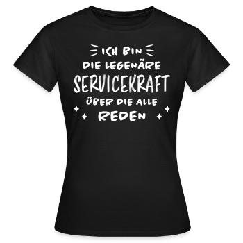 Servicekraft Dienstleistung Servicekraft Geschenk - Frauen T-Shirt - Schwarz - Vorne - AI Model Female 172 dark (172cm)