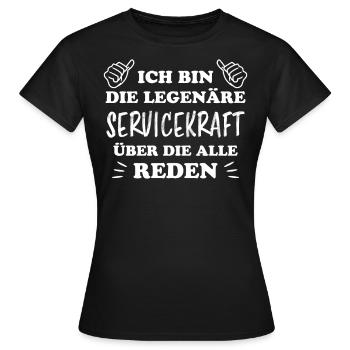 Servicekraft Dienstleistung Servicekraft Geschenk - Frauen T-Shirt - Schwarz - Vorne - AI Model Female 172 dark (172cm)