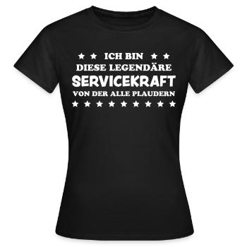 Servicekraft Dienstleistung Servicekraft Geschenk - Frauen T-Shirt - Schwarz - Vorne - AI Model Female 172 dark (172cm)
