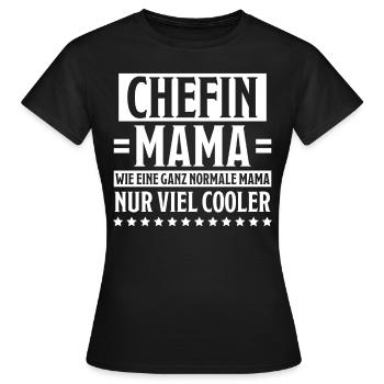 Chefin Spruch Familie Beruf Lustig Chefin Geschenk - Frauen T-Shirt - Schwarz - Vorne - AI Model Female 172 dark (172cm)