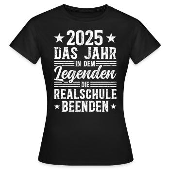 Remise des diplômes d’études secondaires 2025 : Fin des légendes - T-shirt Femme - noir - Devant - AI Model Female 172 dark (172cm)