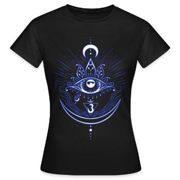 Troisième œil Chakra Symbole Troisième Œil - T-shirt Femme - noir - Devant - AI Model Female 172 dark (172cm)