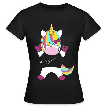 Licorne métallique - T-shirt Femme - noir - Devant - AI Model Female 172 dark (172cm)