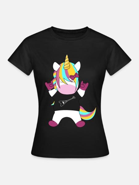 Licorne métallique - Dame-T-shirt - sort
