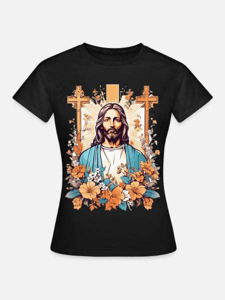 Jesus Christus - Frauen T-Shirt - Schwarz