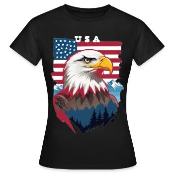 Weißkopfseeadler - Frauen T-Shirt - Schwarz - Vorne - AI Model Female 172 dark (172cm)