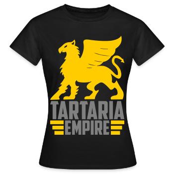 Empire de Tartarie | Couleurs modifiables - T-shirt Femme - noir - Devant - AI Model Female 172 dark (172cm)