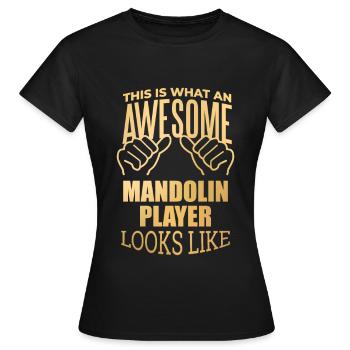 Mandoline - Frauen T-Shirt - Schwarz - Vorne - AI Model Female 172 dark (172cm)