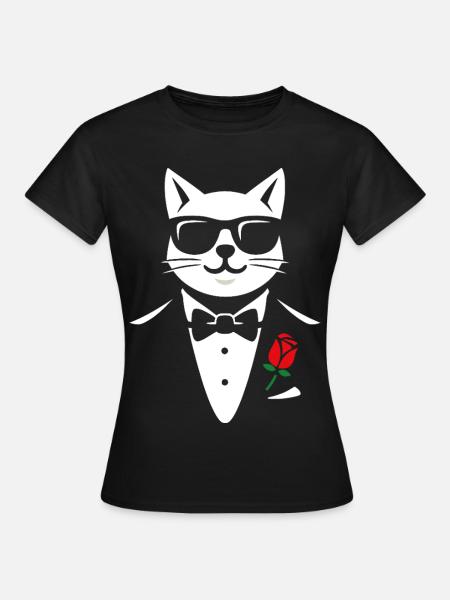 The Cool Cat - Frauen T-Shirt - Schwarz