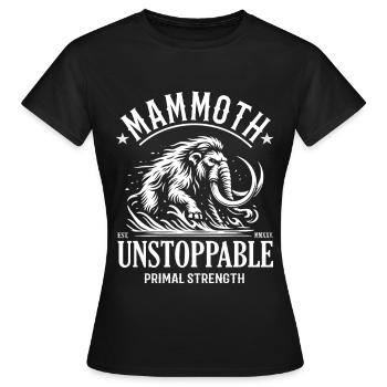Mammoth Design – Primal Strength - Women's T-Shirt - black - Front - AI Model Female 172 dark (172cm)