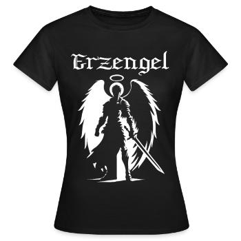 Archangel Silhouette Design – Celestial Power - Women's T-Shirt - black - Front - AI Model Female 172 dark (172cm)
