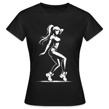 Streetdance Tänzerin – Cooles Design - Frauen T-Shirt - Schwarz - Vorne - AI Model Female 172 dark (172cm)