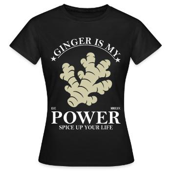Ingwer ist meine Kraft Design - Frauen T-Shirt - Schwarz - Vorne - AI Model Female 172 dark (172cm)