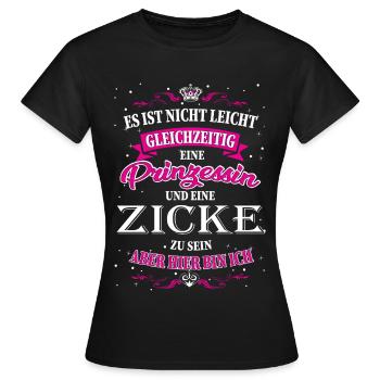Lustiges Zicken Design - Frauen T-Shirt - Schwarz - Vorne - AI Model Female 172 dark (172cm)