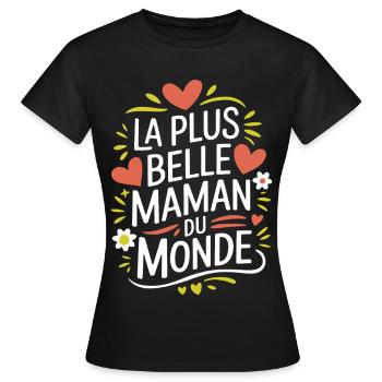 The Most Beautiful Mom in the World - Women's T-Shirt - black - Front - AI Model Female 172 dark (172cm)
