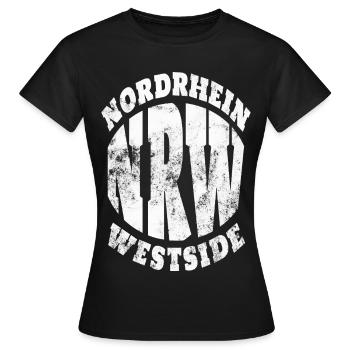 Nordrhein Westside - Frauen T-Shirt - Schwarz - Vorne - AI Model Female 172 dark (172cm)