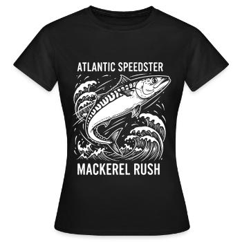 Sea Fishing Mackerel Mackerel Rush - Women's T-Shirt - black - Front - AI Model Female 172 dark (172cm)