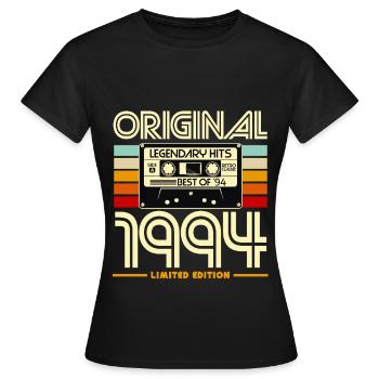 Original 1994 Hits Légendaires - T-shirt Femme - noir - Devant - AI Model Female 172 dark (172cm)