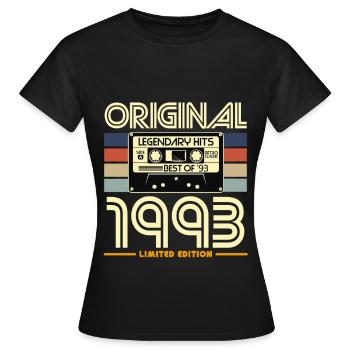 Originale Retro-Hits von 1993 - Frauen T-Shirt - Schwarz - Vorne - AI Model Female 172 dark (172cm)