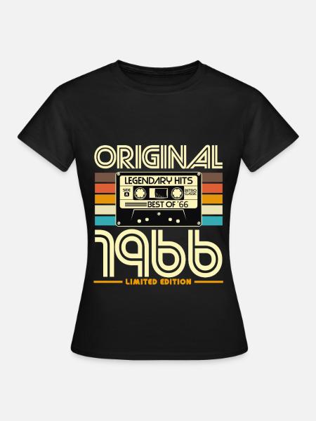 1966 Retro Legends Kassette - Frauen T-Shirt - Schwarz