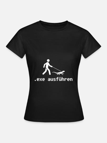 exe ausführen - Frauen T-Shirt - Schwarz