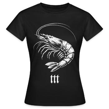 Crevettes TTT - T-shirt Femme - noir - Devant - AI Model Female 172 dark (172cm)