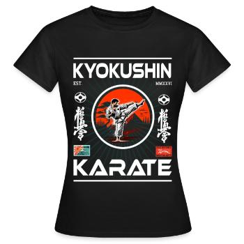 Kyokushin Karate Design für echte Karateka - Frauen T-Shirt - Schwarz - Vorne - AI Model Female 172 dark (172cm)