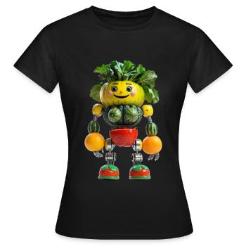 Fruit Robo Veggie Buddy - Women's T-Shirt - black - Front - AI Model Female 172 dark (172cm)
