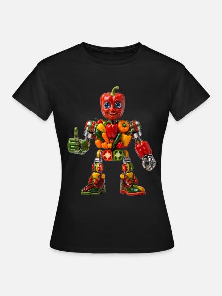 Pepper Bot Veggie Power - Women's T-Shirt - black