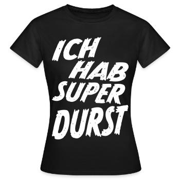J’ai super soif de party Dit Shirt - Blanc - T-shirt Femme - noir - Devant - AI Model Female 172 dark (172cm)