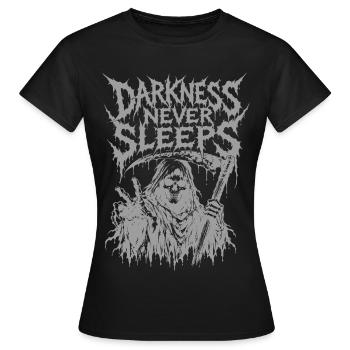 Motif d’horreur gothique du death metal de la Faucheuse - T-shirt Femme - noir - Devant - AI Model Female 172 dark (172cm)