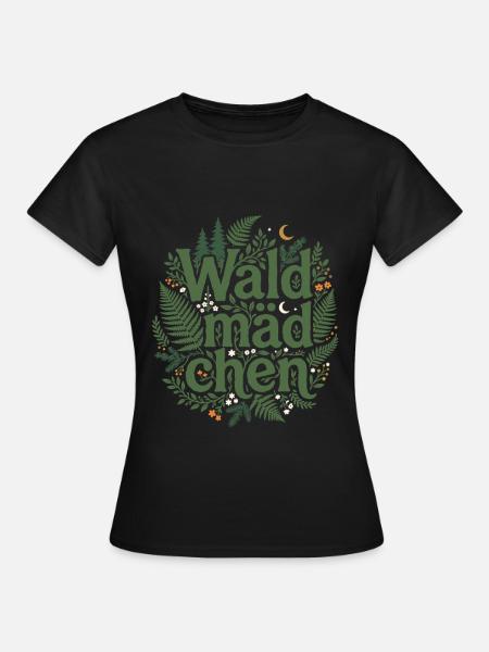 Waldmädchen - Frauen T-Shirt - Schwarz