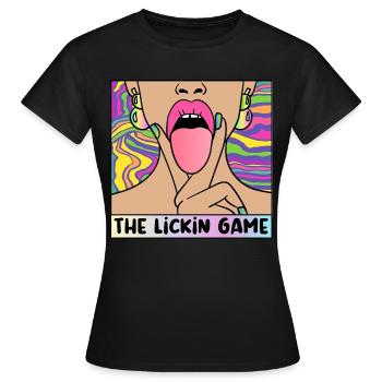 ART POP-ART ÉROTIQUE SEXY COMIC GIRL LÉCHAGE - T-shirt Femme - noir - Devant - AI Model Female 172 dark (172cm)