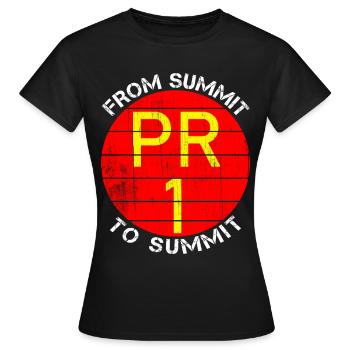 Visite à pied de Madère PR 1 de sommet en sommet - T-shirt Femme - noir - Devant - AI Model Female 172 dark (172cm)