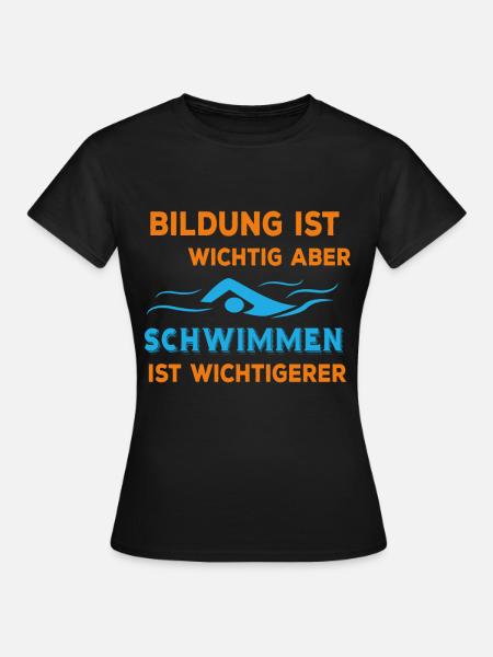 Schwimmer Im Wasser - Schwimmsport - Frauen T-Shirt - Schwarz