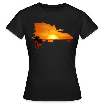 Dominican Republic vacationer Dom Rep Dominican - Women's T-Shirt - black - Front - AI Model Female 172 dark (172cm)