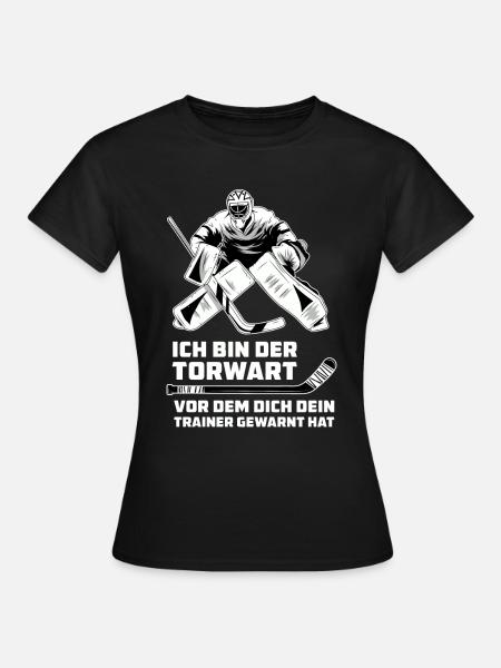 Ambitionierten Eishockey Torwart - Frauen T-Shirt - Schwarz