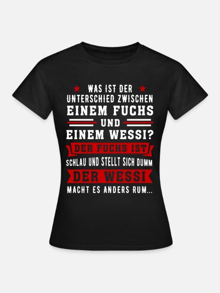 Ossi Wessi DDR BRD Witz Geschenkidee Osten Stolz - Frauen T-Shirt - Schwarz
