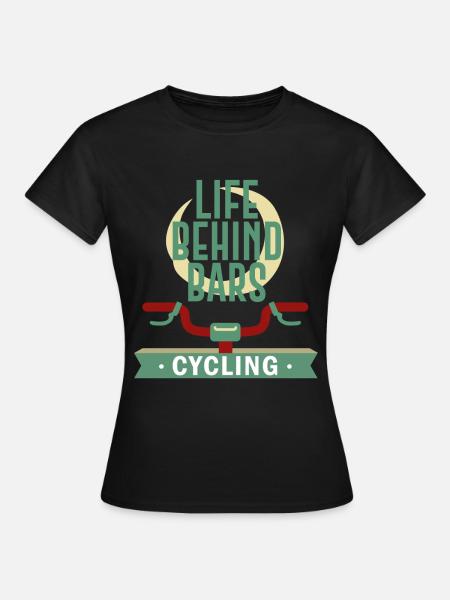 Life Behind Bars - Radfahren - Frauen T-Shirt - Schwarz