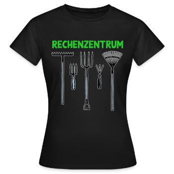 Rechenzentrum Garten Rechen Geschenk Für - Frauen T-Shirt - Schwarz - Vorne - AI Model Female 172 dark (172cm)