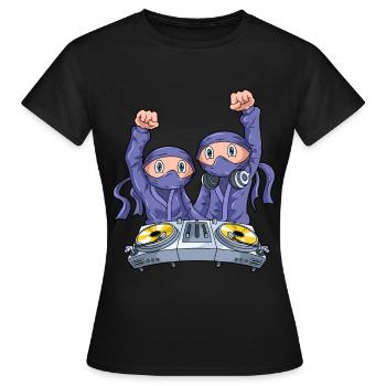 Dj Pour Disc Jockey Table de mixage Techno Rave - T-shirt Femme - noir - Devant - AI Model Female 172 dark (172cm)
