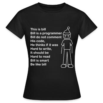 Programmer for Developers Developer Lustiger - Women's T-Shirt - black - Front - AI Model Female 172 dark (172cm)
