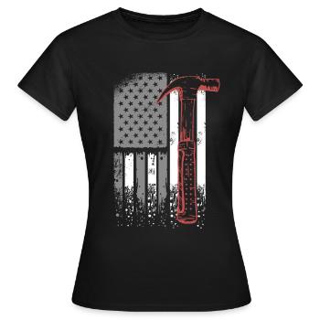 Menuisier menuisier menuisier - T-shirt Femme - noir - Devant - AI Model Female 172 dark (172cm)