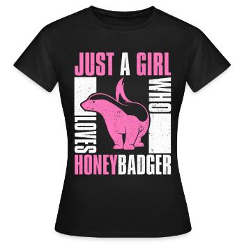 honey badger - Women's T-Shirt - black - Front - AI Model Female 172 dark (172cm)