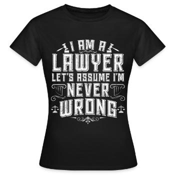 Avocat juriste avocat avocat - T-shirt Femme - noir - Devant - AI Model Female 172 dark (172cm)